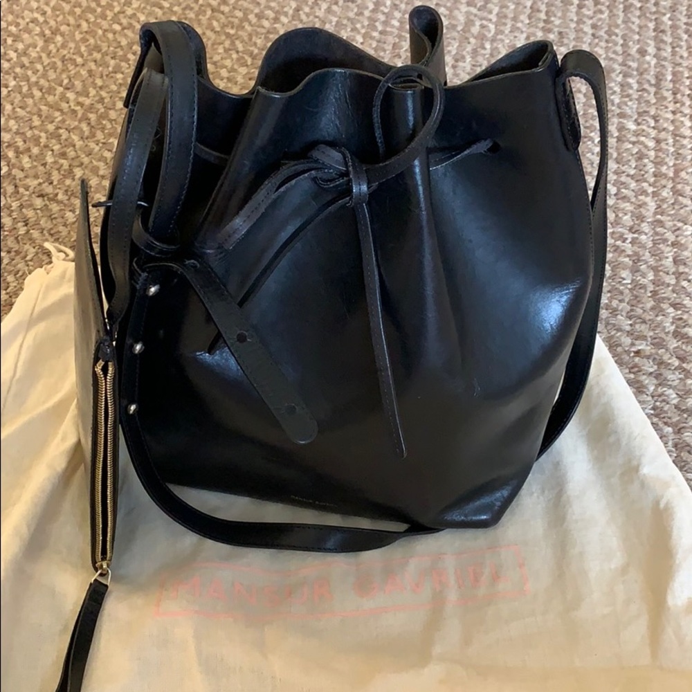 Mansur Gavriel Black Bucket Bag